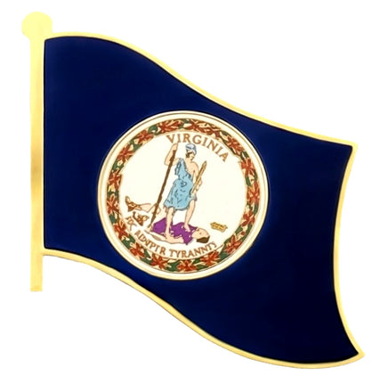 Virginia Single State Flag Pin