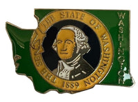 State Map Shape Pins Flag Background