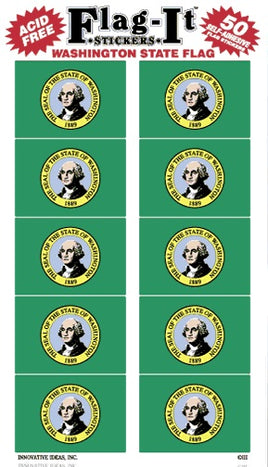 Washington Flag Stickers - 50 per pack