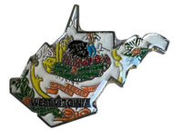 State Map Shape Pins Flag Background