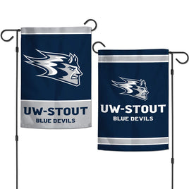 Wisconsin Stout College Garden Flag Blue Devils