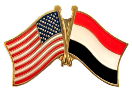Yemen Double World Flag Pin
