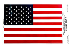 American Flag Vinyl Decal 12x18