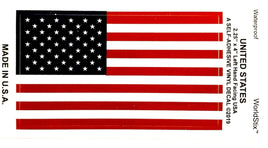 American Flag Vinyl Decal 2.25x4