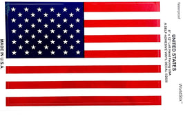 American flag Vinyl Decal 8x12 Left Hand