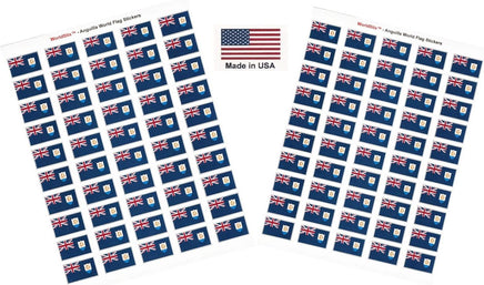 Anguilla flag sheet stickers