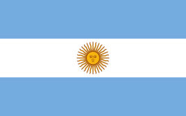 Argentina Polyester Flag - 3'x5'