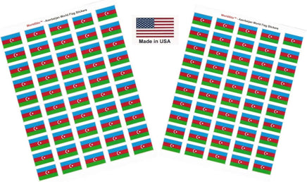 Azerbaijan flag sheet stickers