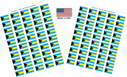 Bahamas flag sheet stickers