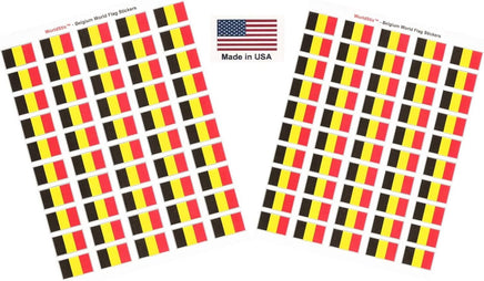 Belgium flag sheet stickers