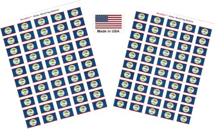 Belize flag sheet stickers