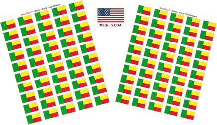 Benin flag sheet stickers