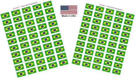 Brazil flag sheet stickers