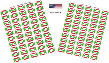 Burundi flag sheet stickers