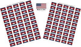 Cambodia flag sheet stickers