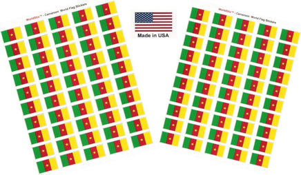 Cameroon flag sheet stickers