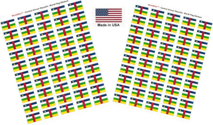 Central African Republic flag sheet stickers