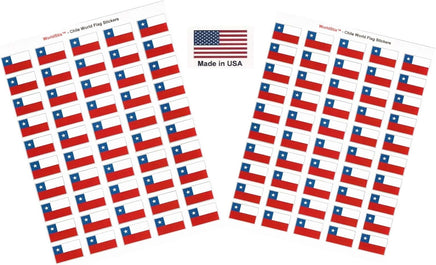 Chile flag sheet stickers