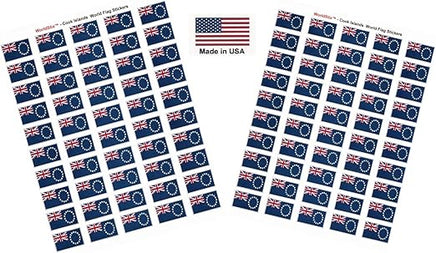 Cook Islands flag sheet stickers