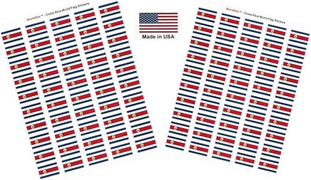 Costa Rica flag sheet stickers
