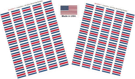 Costa Rica no Seal flag sheet stickers