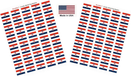 Croatia flag sheet stickers