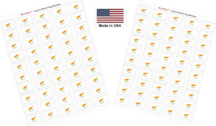 Cyprus flag sheet stickers