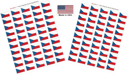 Czech Republic flag sheet stickers