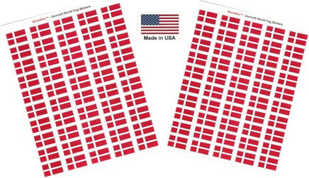 Denmark flag sheet stickers