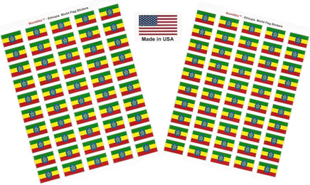 Ethiopia flag sheet stickers