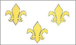 Fleur De Lis White 3 3'x5' Polyester Flag