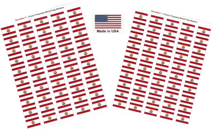 French Polynesia flag sheet stickers