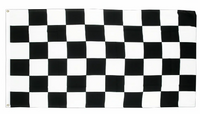 black checkered flag