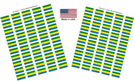 Gabon flag sheet stickers