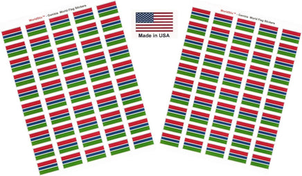 Gambia flag sheet stickers