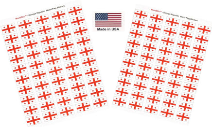 Georgia Republic flag sheet stickers