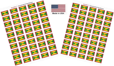 Grenada flag sheet stickers