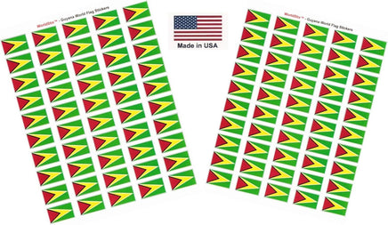 Guyana flag sheet stickers