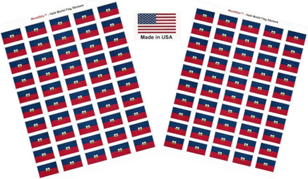 Haiti flag sheet stickers