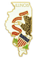 State Map Shape Pins Flag Background
