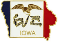 State Map Shape Pins Flag Background