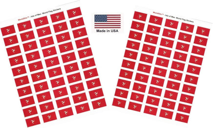 Isle of Man flag sheet stickers