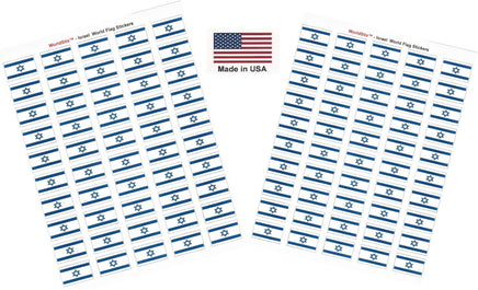 Israel flag sheet stickers