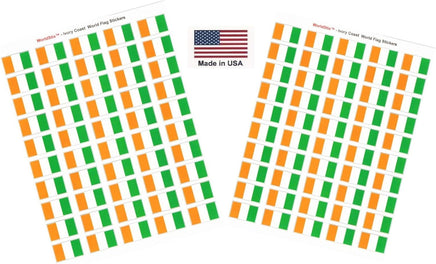 Ivory Coast flag sheet stickers