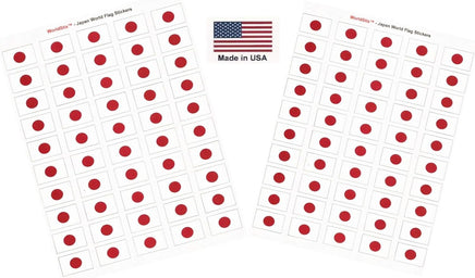 Japan flag sheet stickers