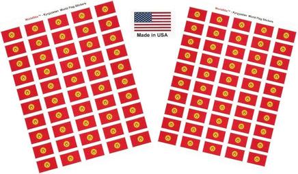 Kyrgyzstan flag sheet stickers