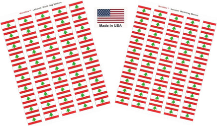 Lebanon flag sheet stickers