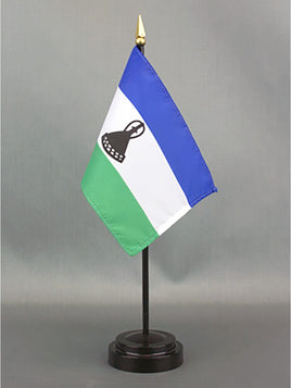 Lesotho Deluxe Rayon Miniature Flag