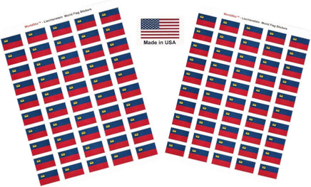 Liechtenstein flag sheet stickers