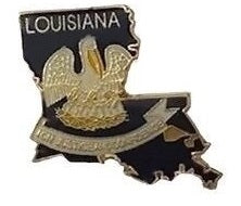 Louisiana State Lapel Pin - Map Shape (Updated Version)